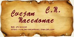 Cvejan Macedonac vizit kartica
